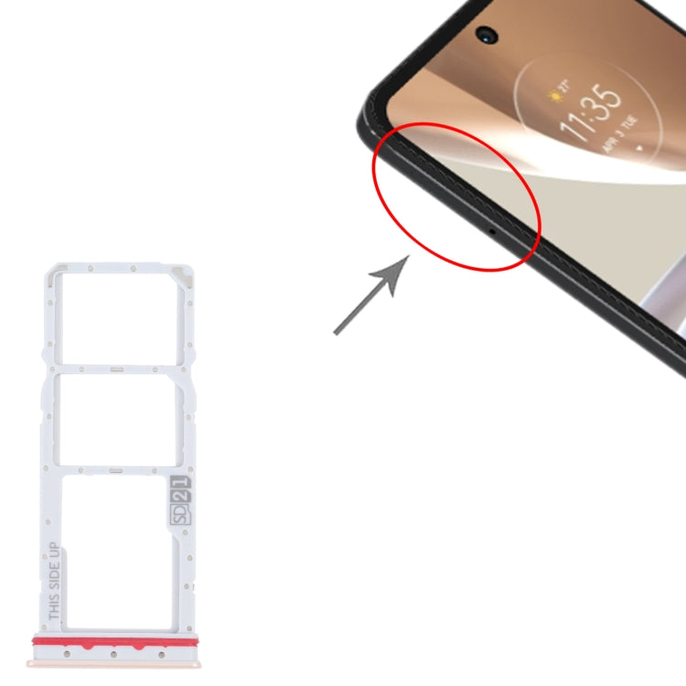 For Motorola Moto G32 SIM Card Tray + SIM Card Tray + Micro SD Card Tray, For Motorola Moto G32