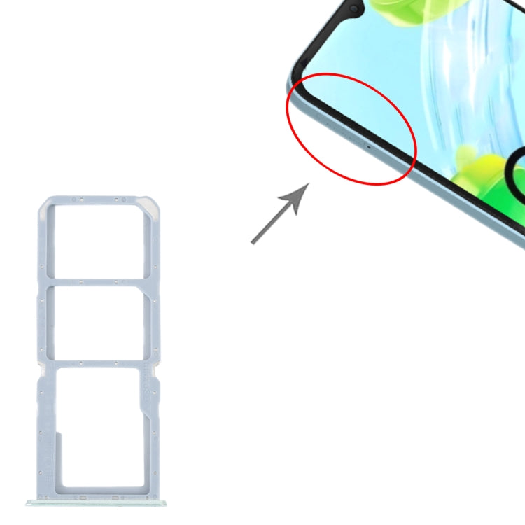 For Realme C30 SIM Card Tray + SIM Card Tray + Micro SD Card Tray, For Realme C30