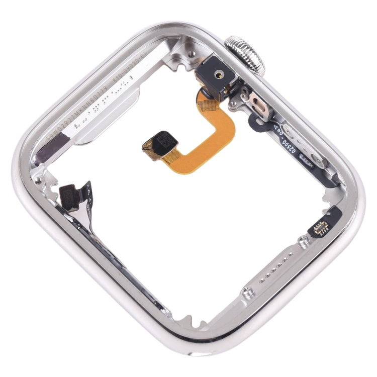 For Apple Watch Series 6 44mm LTE Version Stainless Steel Middle Frame Bezel Plate with Loudspeaker / Power / Rotating Shaft Flex Cable, Series 6 44mm(LTE Version)