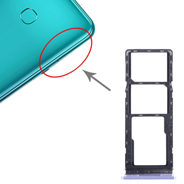 For Tecno Spark Go 2022 SIM Card Tray + SIM Card Tray + Micro SD Card Tray, For Tecno Spark Go 2022
