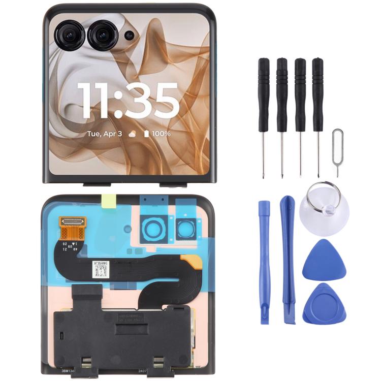 For Motorola Razr 50 Original Secondary LCD Screen with Digitizer Full Assembly, For Motorola Razr 50 (Original)