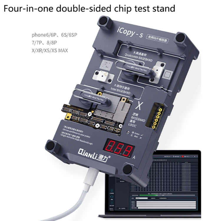 Qianli iCopy-S Double Sided Chip Test Stand 4 in1 Logic Baseband EEPROM Chip Non-removal For iPhone 6 / 6 Plus / 6S / 6S Plus, For iPhone 6 / 6 Plus / 6S / 6S Plus