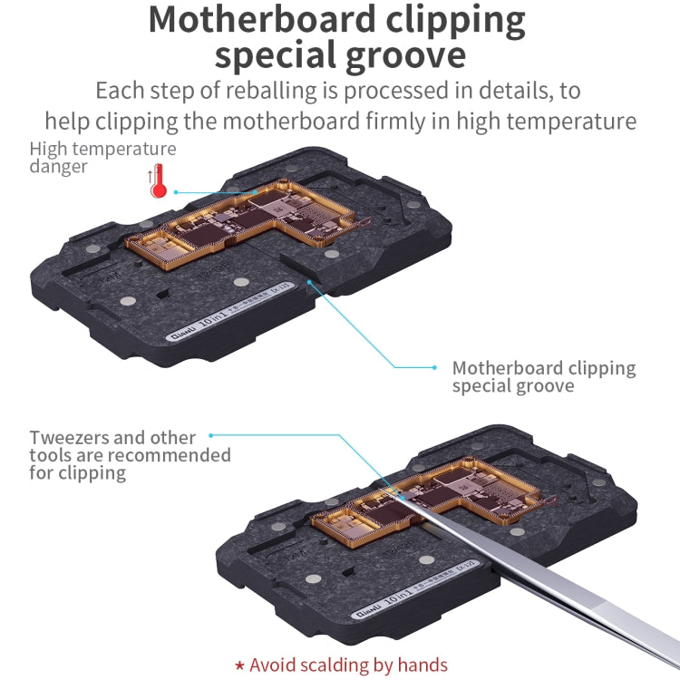 Qianli 10 in 1 Middle Frame Reballing Platform For iPhone X / XS / XS Max / 11 / 11 Pro / 11 Pro Max / 12 / 12 Pro / 12 mini / 12 Pro Max, For iPhone X-12 Pro Max