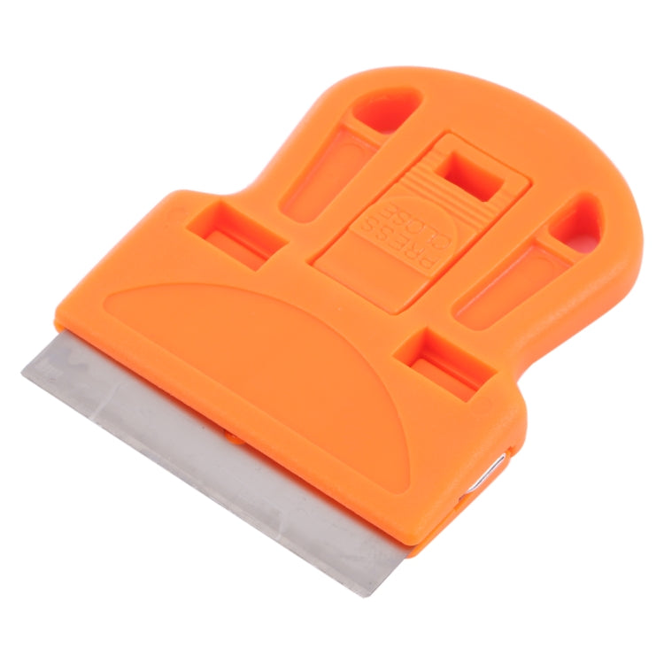 Glue Remover Squeegee Sticker Cleaner Plastic Handle Scraper, Mini Glue Remover Squeegee (Orange), Mini Glue Remover Squeegee(Yellow)