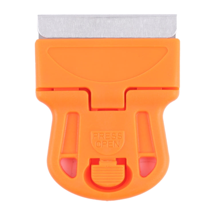 Glue Remover Squeegee Sticker Cleaner Plastic Handle Scraper, Mini Glue Remover Squeegee (Orange), Mini Glue Remover Squeegee(Yellow)