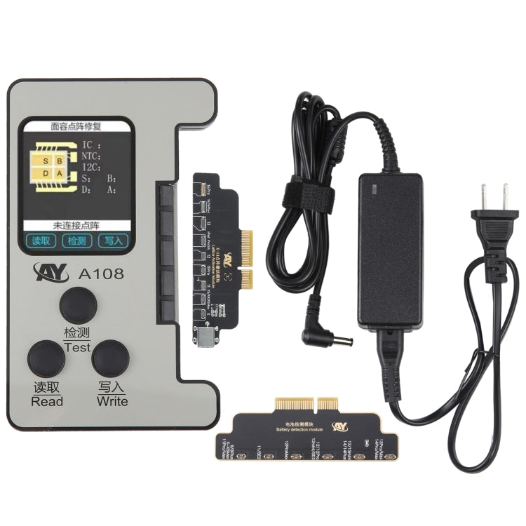 AY A108 Multi-function Dot Matrix Battery Repair Programmer for iPhone 8-14 Pro Max, A108 for iPhone 8-14 Pro Max