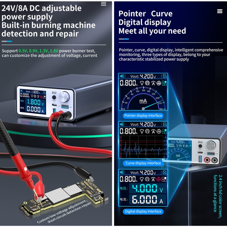 AIXUN P2408 Intelligent Voltage Regulator Power Supply, EU Plug, P2408 EU Plug, P2408 US Plug