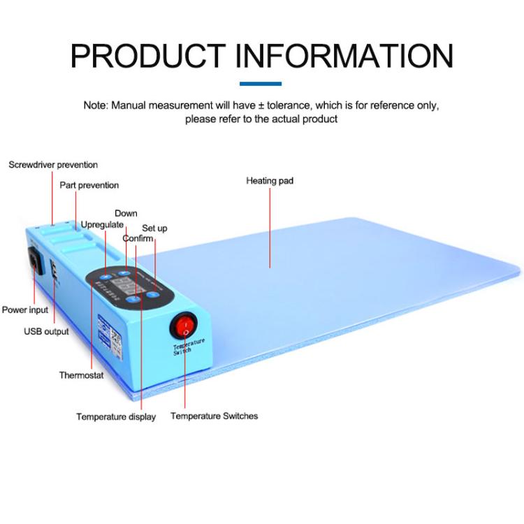 SUNSHINE S-918E LCD Screen Removal Treasure Mobile Phone Repair Heating Pad, EU Plug, SUNSHINE S-918E(EU Plug)