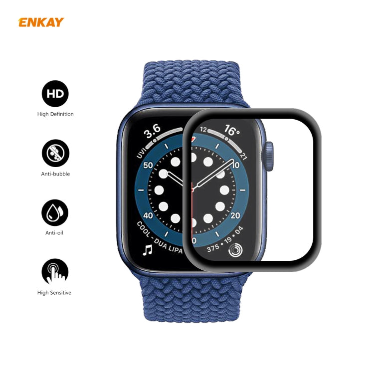2 PCS For Apple Watch Series 6/5/4/SE 44mm ENKAY Hat-Prince 3D Full Screen PET Curved Hot Bending HD Screen Protector Film, For Apple Watch Series 6/5/4/SE 44mm