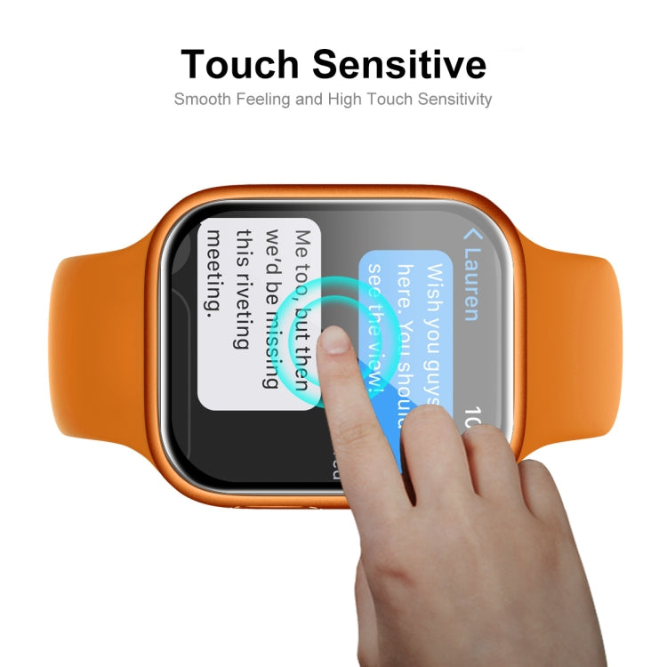 ENKAY Hat-Prince 3D Curved Edge Full Coverage Full Tempered Glass HD Screen Protector Film For Apple Watch Series 9 / 8 / 7 45mm, 1 PC, 2 PCS, 5 PCS, 10 PCS