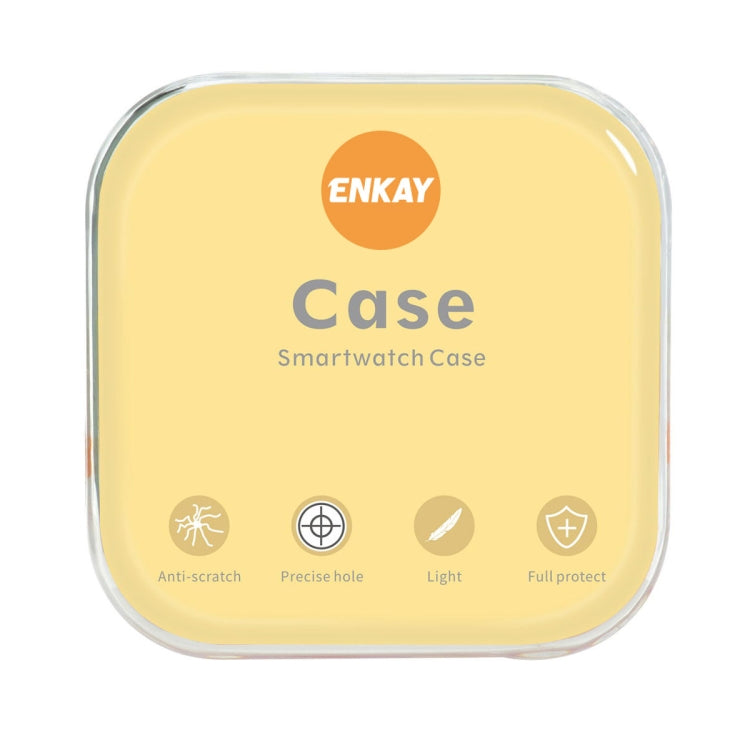 ENKAY Full Coverage PC Frame + Tempered Glass Protector Composite Case
