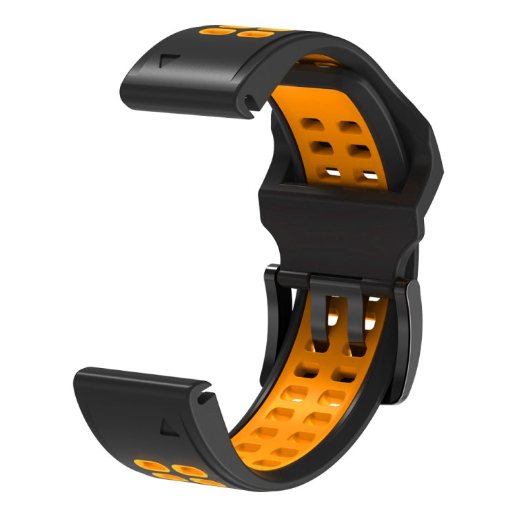 26mm Two-Color Two-Hole Silicone Quick Release Watch Strap, For Garmin Fenix 7X