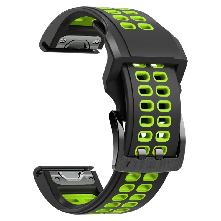 26mm Two-Color Two-Hole Silicone Quick Release Watch Strap, For Garmin Fenix 7X