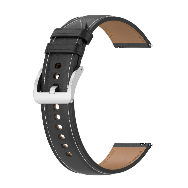Calf Texture Sewing Thread Watchband, For Samsung Galaxy Watch 4, For Samsung Galaxy Watch 3 41mm / Watch 42mm, For Samsung Galaxy Gear S2 Classic