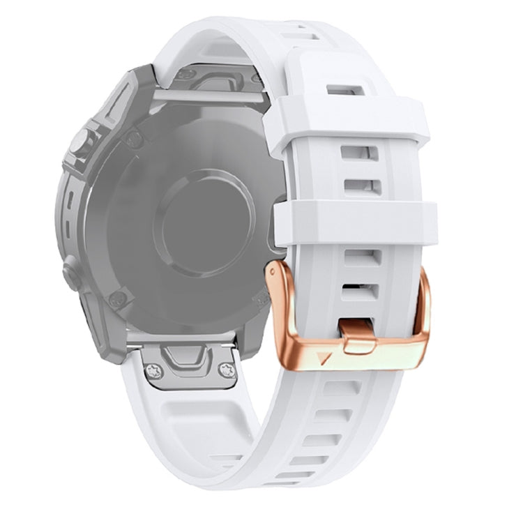 20mm Rose Gold Buckle Silicone Strap, For Garmin Fenix 7S, For Garmin Fenix 6S, For Garmin Fenix 6S Pro, For Garmin Fenix 5S, For Garmin Fenix 5S Plus
