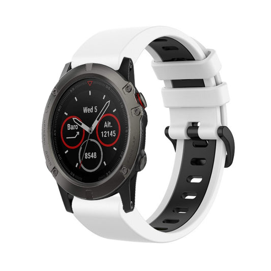 26mm Silicone Sports Two-Color Watch Band, For Garmin Fenix 5X, For Garmin Fenix 5X Plus, For Garmin Fenix 3, For Garmin Fenix 3 HR, For Garmin Descent MK2, For Garmin Descent MK2i