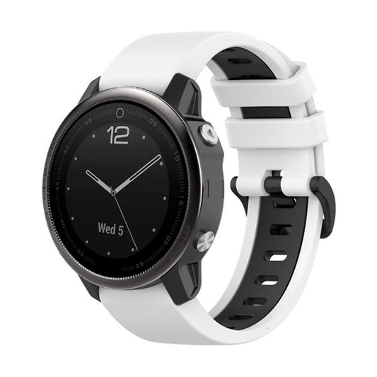 22mm Silicone Sports Two-Color Watch Band, For Garmin Fenix 5S, For Garmin Fenix 5S Plus