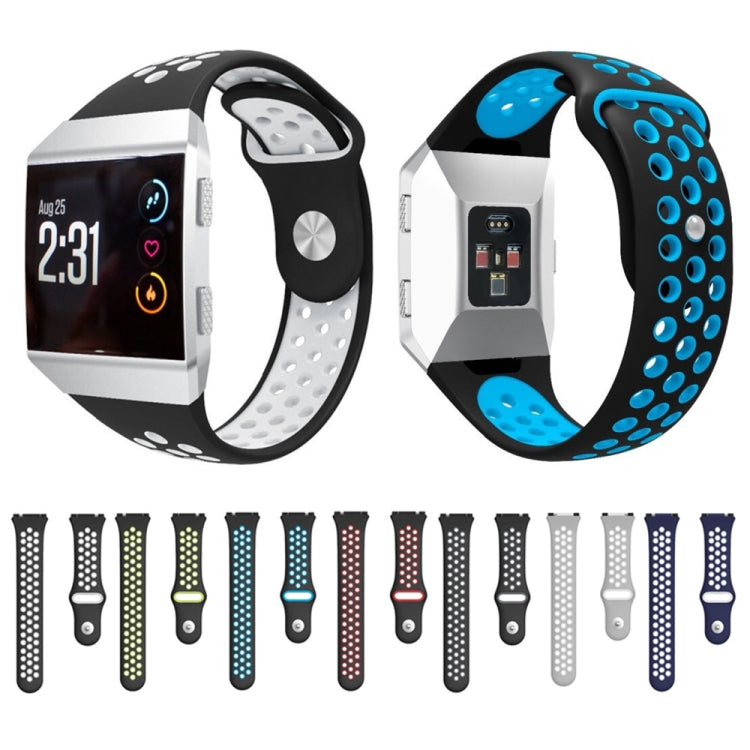For Fitbit Ionic Breathable Two-tone Silicone Watch Band