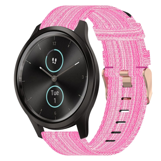 20mm Nylon Woven Watch Band, For Garmin Garminmove Style, For Garmin Vivomove, For Garmin Vivomove HR Sport, For Garmin Vivoactive 3, For Garmin Vivoactive3 Music, For Garmin Forerunner 245