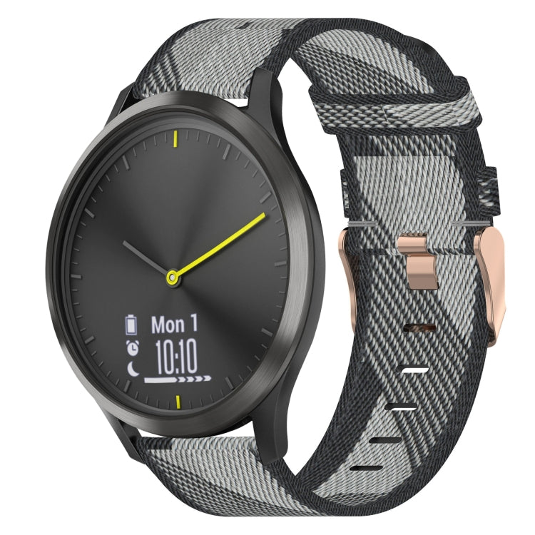 20mm Nylon Woven Watch Band, For Garmin Garminmove Style, For Garmin Vivomove, For Garmin Vivomove HR Sport, For Garmin Vivoactive 3, For Garmin Vivoactive3 Music, For Garmin Forerunner 245