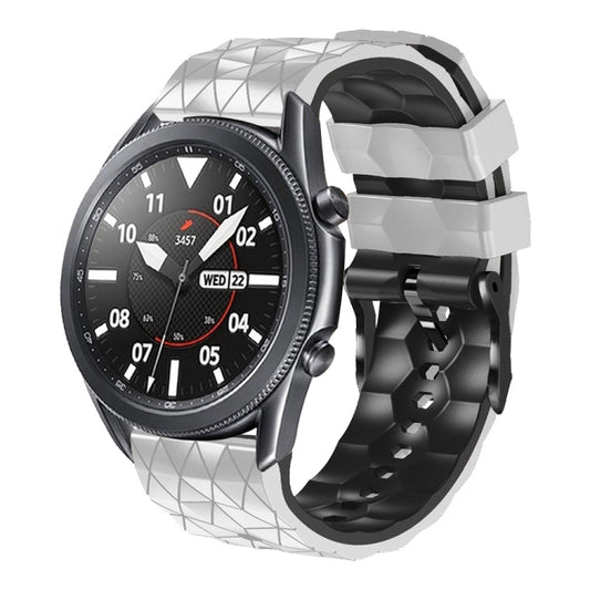 22mm Football Pattern Two-Color Silicone Strap, For Amazfit 3, For Amazfit GTR 47mm, For Amazfit Pace, For Amazfit Stratos