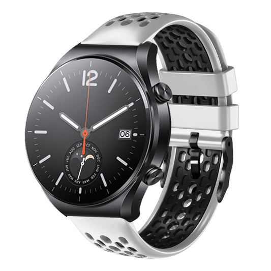 22mm Two-Color Breathable Silicone Watch Band, For Xiaomi MI Watch S1, For Xiaomi MI Watch Color 2, For Xiaomi MI Watch Sport, For Xiaomi MI Watch Color