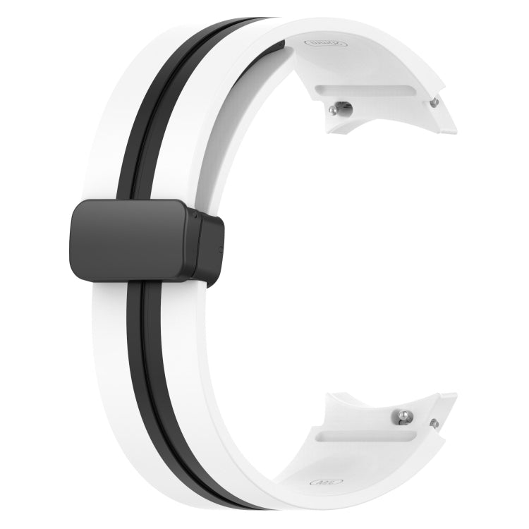 Folding Magnetic Clasp Silicone Watch Band, For Samsung Galaxy Watch 5 44mm, For Samsung Galaxy Watch 5 40mm, For Samsung Galaxy Watch 4 44mm, For Samsung Galaxy Watch 4 40mm