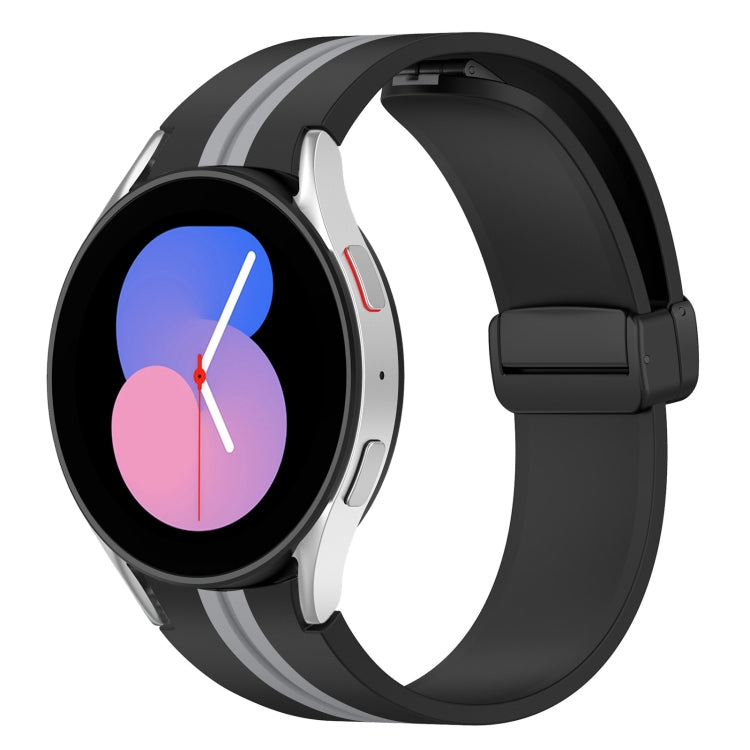 Folding Magnetic Clasp Silicone Watch Band, For Samsung Galaxy Watch 5 44mm, For Samsung Galaxy Watch 5 40mm, For Samsung Galaxy Watch 4 44mm, For Samsung Galaxy Watch 4 40mm