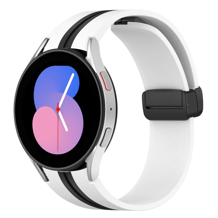 Folding Magnetic Clasp Silicone Watch Band, For Samsung Galaxy Watch 5 44mm, For Samsung Galaxy Watch 5 40mm, For Samsung Galaxy Watch 4 44mm, For Samsung Galaxy Watch 4 40mm