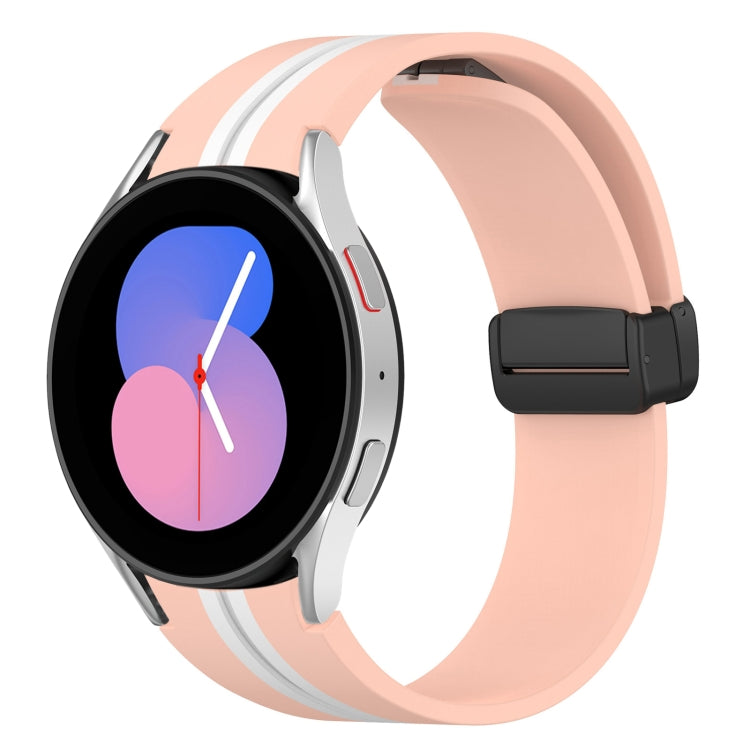 Folding Magnetic Clasp Silicone Watch Band, For Samsung Galaxy Watch 5 44mm, For Samsung Galaxy Watch 5 40mm, For Samsung Galaxy Watch 4 44mm, For Samsung Galaxy Watch 4 40mm