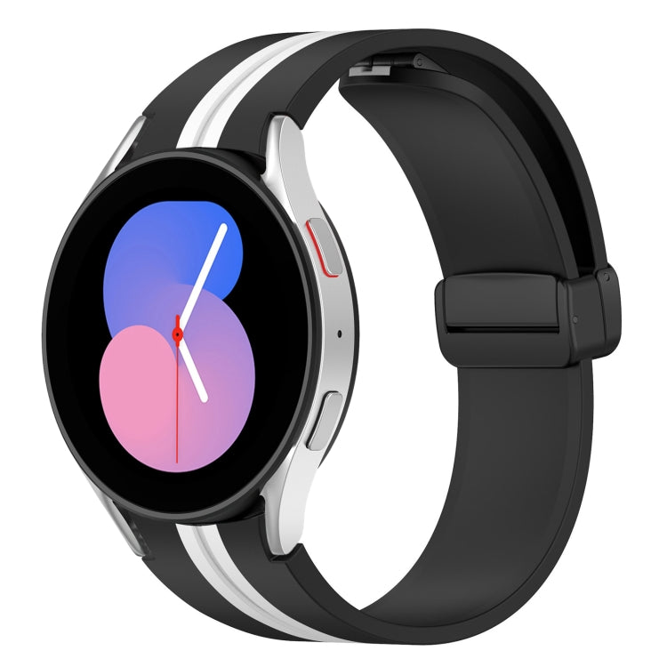 Folding Magnetic Clasp Silicone Watch Band, For Samsung Galaxy Watch 5 44mm, For Samsung Galaxy Watch 5 40mm, For Samsung Galaxy Watch 4 44mm, For Samsung Galaxy Watch 4 40mm
