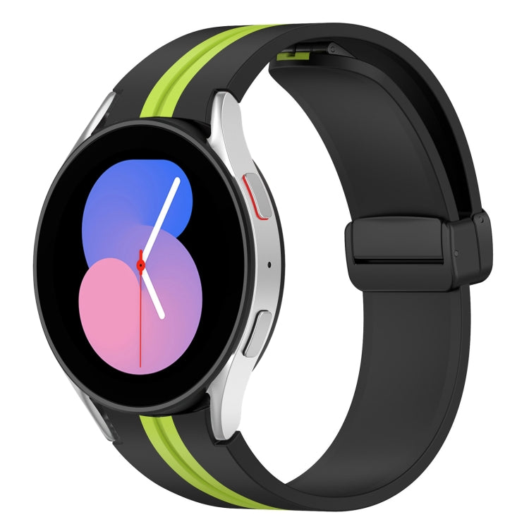 Folding Magnetic Clasp Silicone Watch Band, For Samsung Galaxy Watch 5 44mm, For Samsung Galaxy Watch 5 40mm, For Samsung Galaxy Watch 4 44mm, For Samsung Galaxy Watch 4 40mm