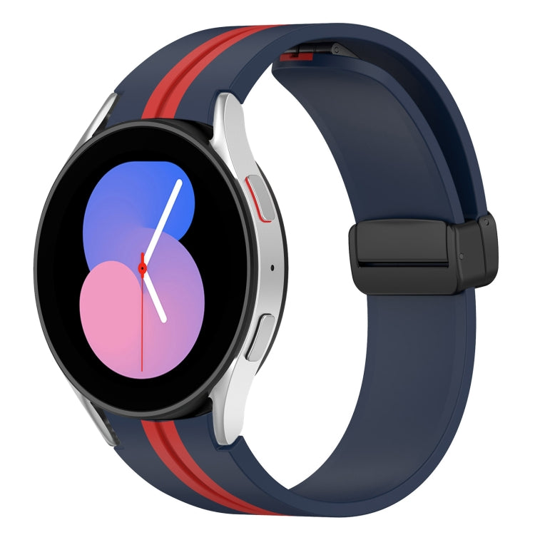 Folding Magnetic Clasp Silicone Watch Band, For Samsung Galaxy Watch 5 44mm, For Samsung Galaxy Watch 5 40mm, For Samsung Galaxy Watch 4 44mm, For Samsung Galaxy Watch 4 40mm