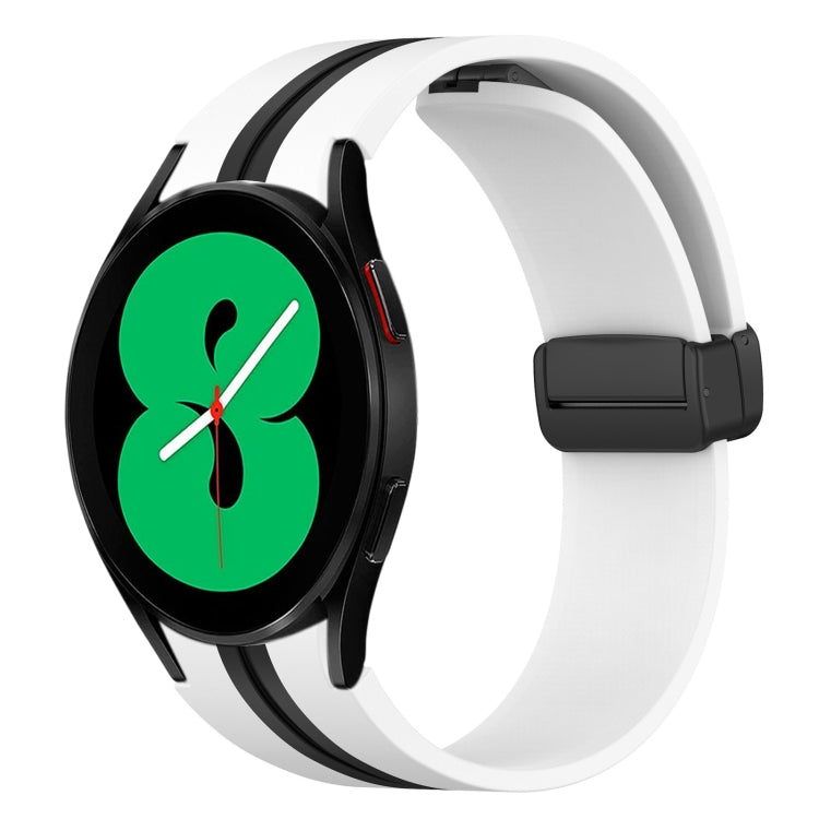 Folding Magnetic Clasp Silicone Watch Band, For Samsung Galaxy Watch 5 44mm, For Samsung Galaxy Watch 5 40mm, For Samsung Galaxy Watch 4 44mm, For Samsung Galaxy Watch 4 40mm