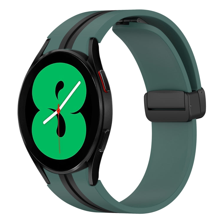 Folding Magnetic Clasp Silicone Watch Band, For Samsung Galaxy Watch 5 44mm, For Samsung Galaxy Watch 5 40mm, For Samsung Galaxy Watch 4 44mm, For Samsung Galaxy Watch 4 40mm
