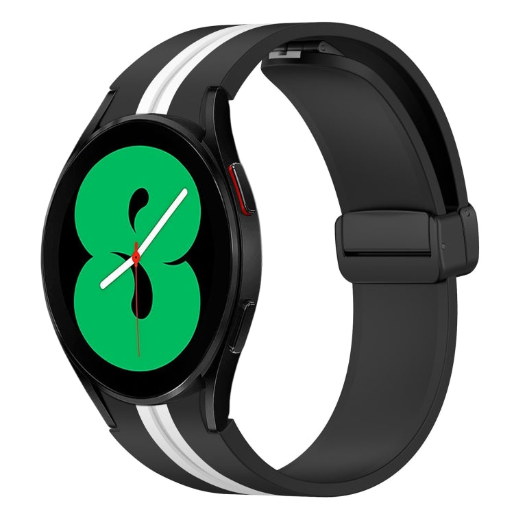 Folding Magnetic Clasp Silicone Watch Band, For Samsung Galaxy Watch 5 44mm, For Samsung Galaxy Watch 5 40mm, For Samsung Galaxy Watch 4 44mm, For Samsung Galaxy Watch 4 40mm