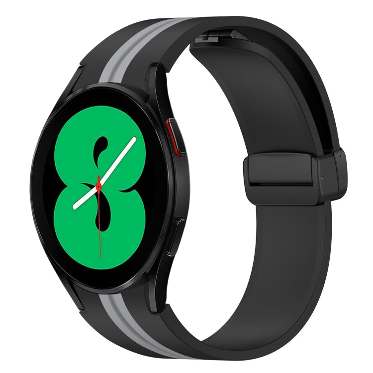 Folding Magnetic Clasp Silicone Watch Band, For Samsung Galaxy Watch 5 44mm, For Samsung Galaxy Watch 5 40mm, For Samsung Galaxy Watch 4 44mm, For Samsung Galaxy Watch 4 40mm