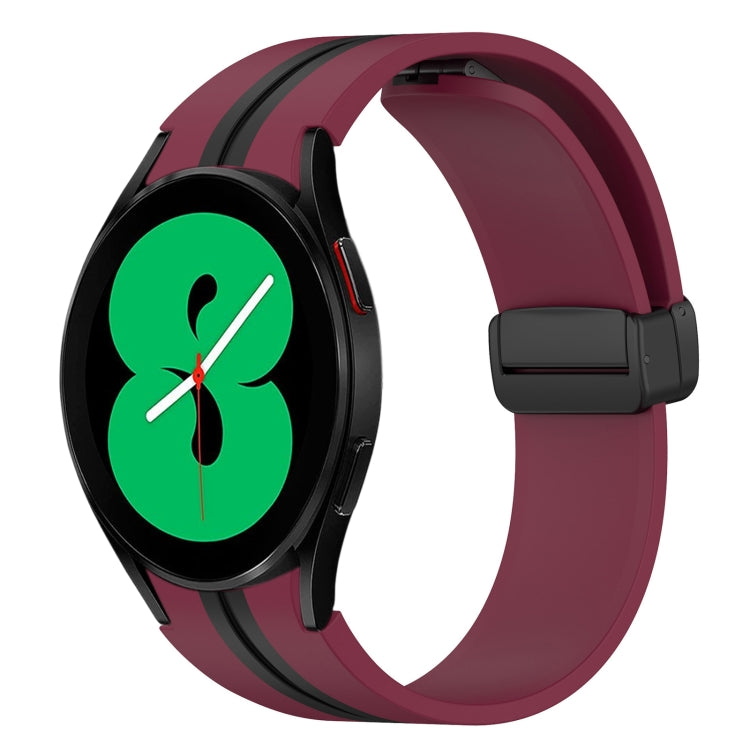 Folding Magnetic Clasp Silicone Watch Band, For Samsung Galaxy Watch 5 44mm, For Samsung Galaxy Watch 5 40mm, For Samsung Galaxy Watch 4 44mm, For Samsung Galaxy Watch 4 40mm
