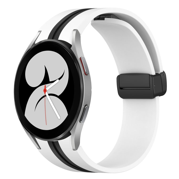Folding Magnetic Clasp Silicone Watch Band, For Samsung Galaxy Watch 5 44mm, For Samsung Galaxy Watch 5 40mm, For Samsung Galaxy Watch 4 44mm, For Samsung Galaxy Watch 4 40mm