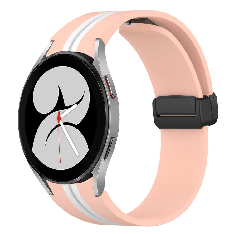 Folding Magnetic Clasp Silicone Watch Band, For Samsung Galaxy Watch 5 44mm, For Samsung Galaxy Watch 5 40mm, For Samsung Galaxy Watch 4 44mm, For Samsung Galaxy Watch 4 40mm