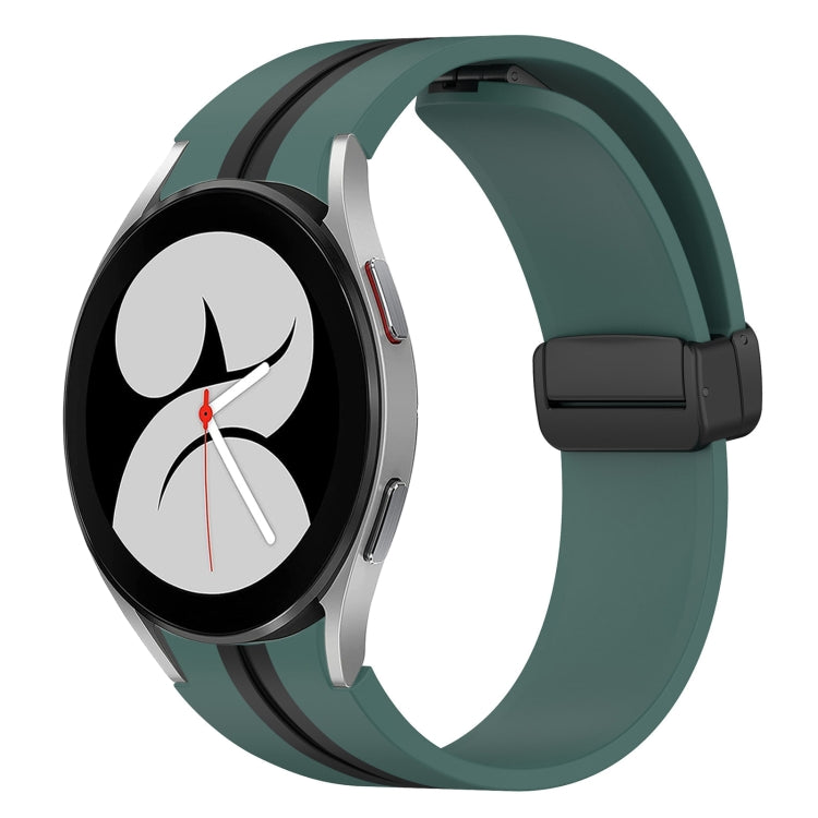 Folding Magnetic Clasp Silicone Watch Band, For Samsung Galaxy Watch 5 44mm, For Samsung Galaxy Watch 5 40mm, For Samsung Galaxy Watch 4 44mm, For Samsung Galaxy Watch 4 40mm
