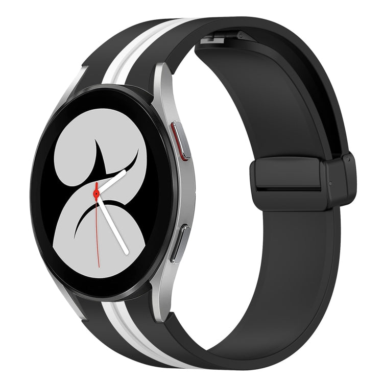 Folding Magnetic Clasp Silicone Watch Band, For Samsung Galaxy Watch 5 44mm, For Samsung Galaxy Watch 5 40mm, For Samsung Galaxy Watch 4 44mm, For Samsung Galaxy Watch 4 40mm