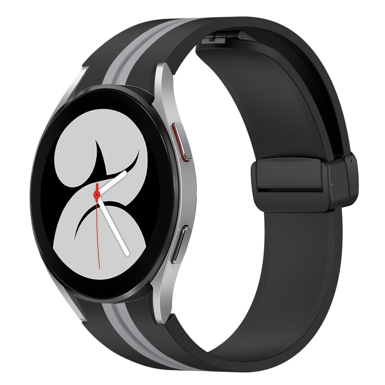 Folding Magnetic Clasp Silicone Watch Band, For Samsung Galaxy Watch 5 44mm, For Samsung Galaxy Watch 5 40mm, For Samsung Galaxy Watch 4 44mm, For Samsung Galaxy Watch 4 40mm
