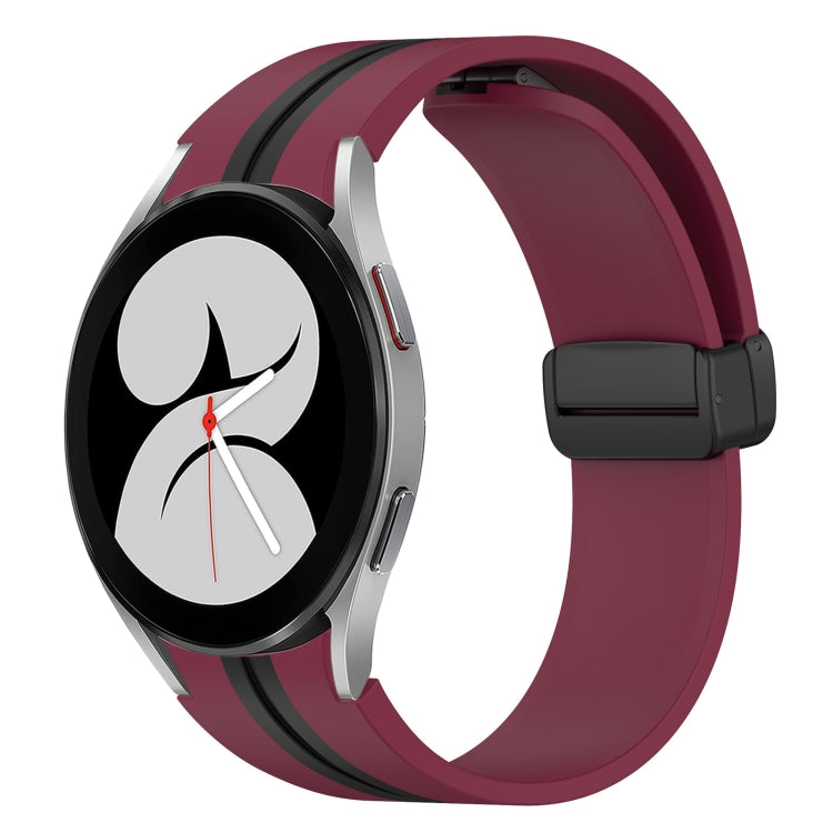Folding Magnetic Clasp Silicone Watch Band, For Samsung Galaxy Watch 5 44mm, For Samsung Galaxy Watch 5 40mm, For Samsung Galaxy Watch 4 44mm, For Samsung Galaxy Watch 4 40mm