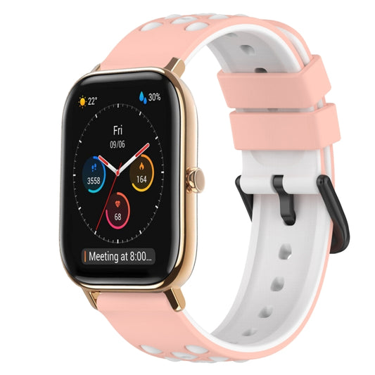 22mm Two-Color Silicone Watch Band, For Amazfit GTS, For Amazfit GTR 42mm, For Amazfit Pop Pro, For Amazfit Pop