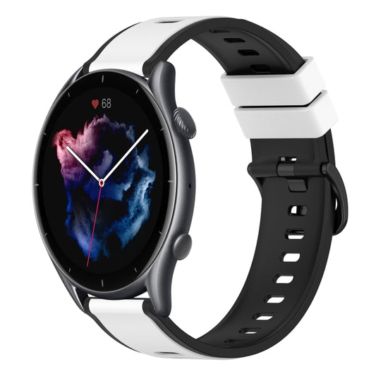 22mm Two-Color Silicone Watch Band, For Amazfit GTR 3, For Amazfit GTR 3 Pro, For Amazfit GTR 2e, For Amazfit GTR 2