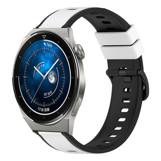 22mm Two-Color Silicone Watch Band, For Huawei Watch GT3 Pro 46mm, For Huawei Watch GT3 46mm, For Huawei Watch GT Runner, For Huawei Watch 3