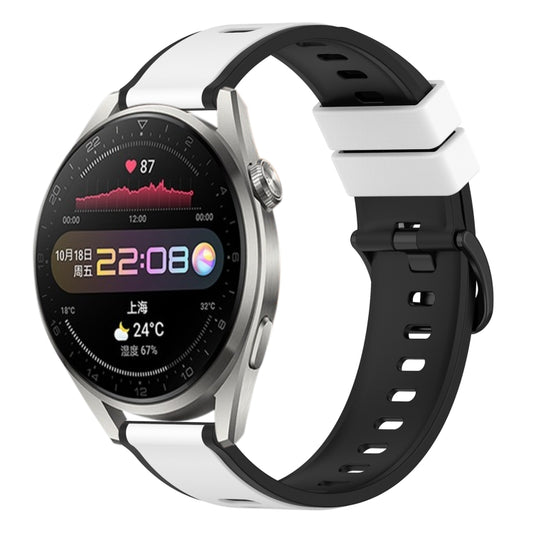 22mm Two-Color Silicone Watch Band, For Huawei Watch 3 Pro, For Huawei GT2 Pro, For Huawei Watch GT 2E, For Huawei GT2 46mm