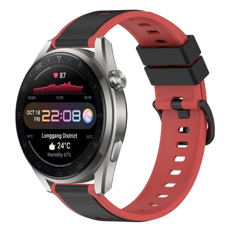22mm Two-Color Silicone Watch Band, For Huawei Watch 3 Pro New