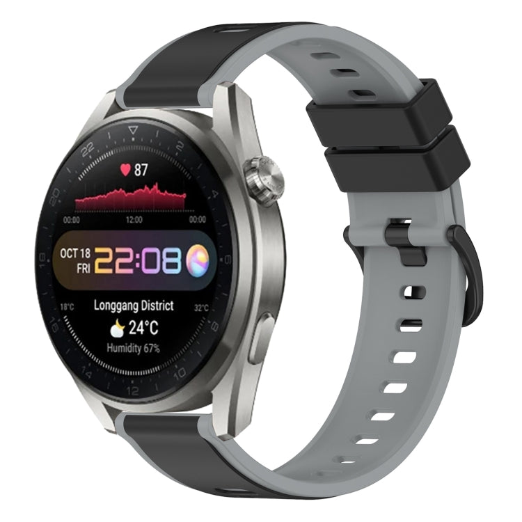 22mm Two-Color Silicone Watch Band, For Huawei Watch 3 Pro New